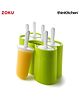 Zoku Premium Classic Pop Molds (6) 90ml with Sticks & Drip Guards, Green | BPA Free Reusable Popsicle & Kulfi Maker | For thinKitchen