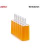 Zoku Premium Pop Molds - 6 Easy-Release 95ml Popsicle Molds With Sticks And Drip-Guards - Orange|BPA-Free, Reusable| Homemade Kulfi, Lolly, Candy, Ice Cream Cakesicles Pop Maker | For thinKitchen