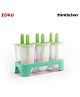 Zoku Premium Minute Maid Pop Molds (6) 75ml with Sticks & Drip Guards, Teal | BPA Free Reusable Popsicle & Kulfi Maker | For thinKitchen