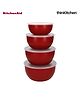 KitchenAid Prep Bowls with Lids 4pc For thinKitchen - Empire Red