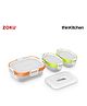 Zoku - Nested Food Storage Containers For thinKitchen:, with Freezer Pack, Leak Proof with Airtight Lids, for Sandwiches, Lunches, Leftovers & more (Neat Stack) (7 Piece)