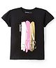 Doreme Single Jersey Knit Half Sleeves T-Shirt with Text Foil Print - Black