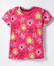 Doreme Single Jersey Knit Half Sleeves T-Shirt with Floral Print - Pink