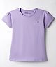 Doreme Single Jersey Knit Half Sleeves Solid Color T-Shirt - Lilac