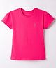 Doreme Single Jersey Knit Half Sleeves Solid Color T-Shirt - Pink