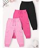 Trampoline Cotton Blend Knit Pack Of 3 Solid Cargo Joggers - Multi Colour