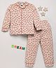 DEAR TO DAD Cotton Woven Full Sleeves Paper Planes  Printed Coordinating Night Suit Set - Beige