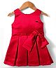 ORRIGANY Woven Sleeveless Solid Frock - Red