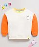 DEAR TO DAD Cotton Knit Full Sleeves Animal Detailed Sweatshirt - White