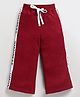 DEAR TO DAD Cotton Knit  Side Tape  Detailed Typography Printed Pant - Brown