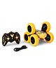 Babyhug Double Flip Sixer Stunt Car with Lights - Yellow| 360° Rotating Flip Action|6-Wheel High-Speed Off-Road Drift Car|2.4 GHz Long Range Remote Control| Type-C Charging| Best Gift for 4+ Year Kids