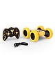Babyhug Double Flip 360° Stunt Car with Lights - Yellow| 4 Wheel Drive Drift High Speed RC Car| Double Sided Rotating Wheels| 2.4 GHz Long Range Remote| Type-C Charging| Best Gift for 4+ Year Kids