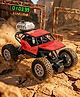 Babyhug Rock Crawler and Rechargeable RC Car - Red| 4 wheel drive system| Design for All Terrain| 2.4 GHz Long Remote| Shock Absorbers| BIS certified| Type C Charging | Gifting Toy for 4+ year Kids