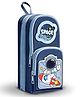 Famyo Blue Space Pencil Pouch for Kids 3-Compartment Zipper Pouch for School Kids