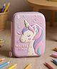 Famyo Pink Unicorn Pencil Box  Hard Shell Pencil Case for Girls