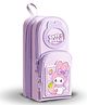 Famyo Cute Pink Rabbit Pencil Pouch for Girls  3 Compartment Zipper Pouch for School