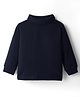 Pink Rabbit Cotton Knit Full Sleeves Solid Turtle Neck T-Shirt - Navy Blue