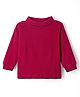 Pink Rabbit Cotton Knit Full Sleeves Solid Turtle Neck T-Shirt - Maroon