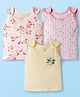 OHMS Single Jersey Knit Sleeveless Jhablas With Floral & Heart Print Pack of 3 - Multicolor