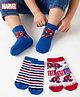 Cute Walk by Babyhug Marvel Non Terry Knit Ankle Length Anti Bacterial Socks With Spider-Man Graphics Pack of 3 - Multicolor