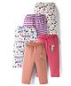 OHMS Single Jersey Knit Full Length Lounge Pant With Vehicle Print Pack Of 5 - Multicolour