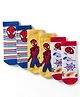 Cute Walk by Babyhug Non Terry Knit Anti Bacterial Ankle Length Socks With Spider Man Graphic Pack Of 3 - Multicolour