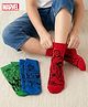 Pine Kids Marvel Non Terry Cotton Knit Anti Bacterial Ankle Length Socks With Avengers Graphic Pack of 3 - Multicolour