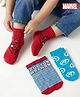 Cute Walk by Babyhug Marvel Non Terry Knit Ankle Length Anti Bacterial Socks With Avengers Graphics Pack of 3 - Multicolor