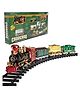 Crackles Light and Sound with Smoke Effect Big Size Classic Vintage Locomotive Engine Toty Train Track Sets, Battery Powered Play Set Toy for Kids, Gifts for Boys & Girls