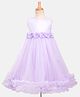 Babyhug Woven Sleeveless Fit & Flare Gown with Corsage & Sequin Detailing - Lavender
