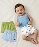 Babyoye Cotton Lycra Knit Briefs with Tortoise Print Pack of 3 - Blue Green & White