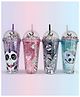 SCHOOLISH 450 ml Sipper with Straw, Water Bottle Unique Design, Glitter Sipper with Toy on Top, Tumbler with Straw for Kids- PACK OF 1 - COLOR MAY VARY