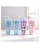 SCHOOLISH double-wall plastic 450 ml tumblers with straws and lids, featuring various cartoon designs, including pandas and a unicorn.- PACK OF 1 - COLOR MAY VARY
