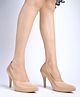Shoetopia Solid Heel Pumps -  Tan
