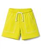 UCB Cotton Knit Knee Length Solid Colour Shorts - Limegreen