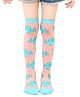 Neska Moda Whale Printed Socks - Peach & Blue