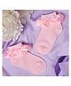 Neska Moda Cotton Elastane Knit Frill Detailed Socks - Baby Pink