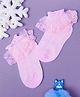 Neska Moda Cotton Elastane Knit Frill Detailed Socks - Pink