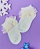 Neska Moda Cotton Elastane Knit Frill Detailed Socks - Lemon