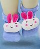 Neska Moda Bunny Applique Detailed Socks -  Blue & White