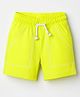 UCB Cotton Knit Knee Length Solid Colour Shorts - Lime Green
