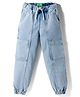 UCB Woven Full Length Denim Jogger With Cargo Pocket - Blue