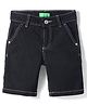 UCB Woven Knee Length Denim Shorts - Black