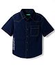 UCB Cotton Woven Half Sleeves Denim Shirt - Blue