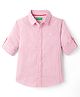 UCB Cotton Woven Full Sleeves Shirt With Stripes - Pink