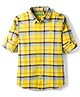 UCB Cotton Woven Full Sleeves Shirt With Checks - Yellow