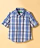 UCB Cotton Woven Full Sleeves Checks Shirt - Blue