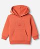 UCB Cotton Knit Hoodie with Full Sleeves and Brand Logo Embroidery in Brown for 9-10 Years