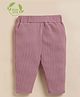 Cot & Candy Organic Cotton Knit  Solid Pant - Baby Pink