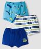 Babyoye Elastane Knit Briefs Striped & Skateboard Print Pack of 3 - Blue & White